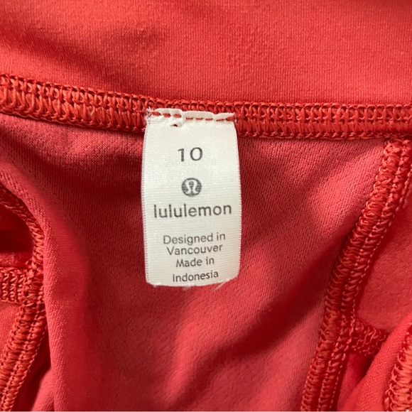 Lululemon Front Of The Pack 1/2 Zip Aries Red Luxtreme Run Long Sleeve Sz 10 - Picture 9 of 13